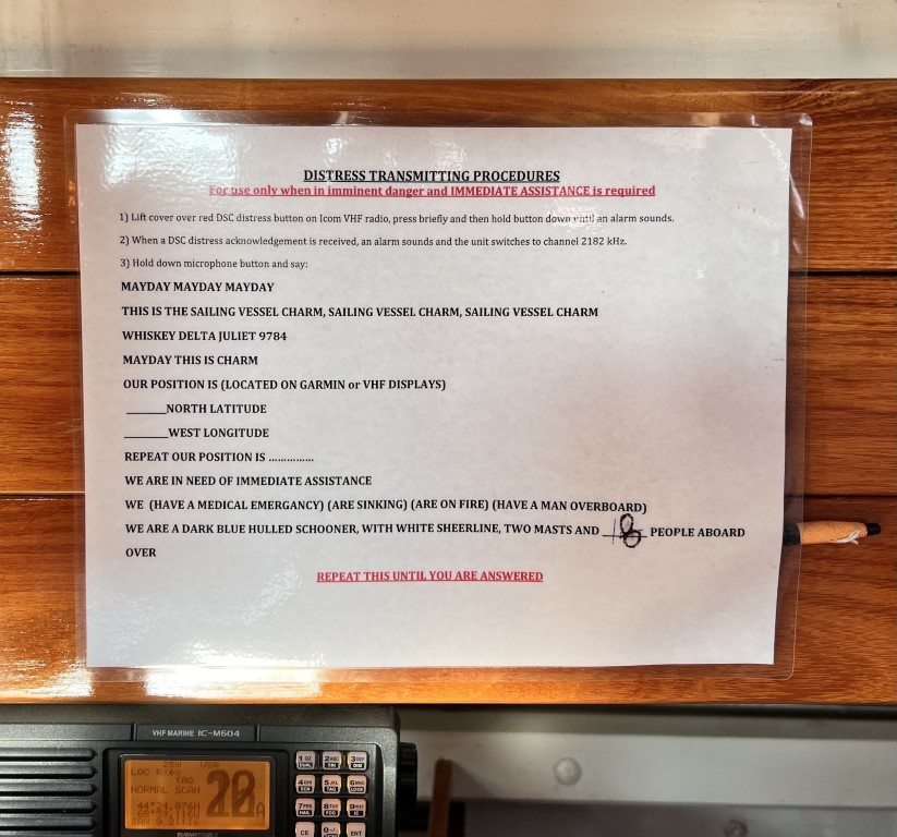 Out of all the checklists and posted signage, this one intrigued me the most